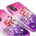 thumbnail image 3 of Samsung Galaxy S20 Ultra Case Ring Kickstand w/ TPU Screen Protector Liquid Quicksand Glitter Cute Bling Girls Women [Shock Proof] Case for Galaxy S20 Ultra - Ring Pink/Purple, 3 of 5