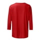 thumbnail image 5 of Xuyuer 3/4 Sleeve Shirts for Women Loose Fit Crewneck Dressy Casual Tops Lightweight Solid Color Comfy Cute T Shirts Basics Tees Casual Fashion Spring Summer T Shirts Business Work Tee Top, 5 of 5