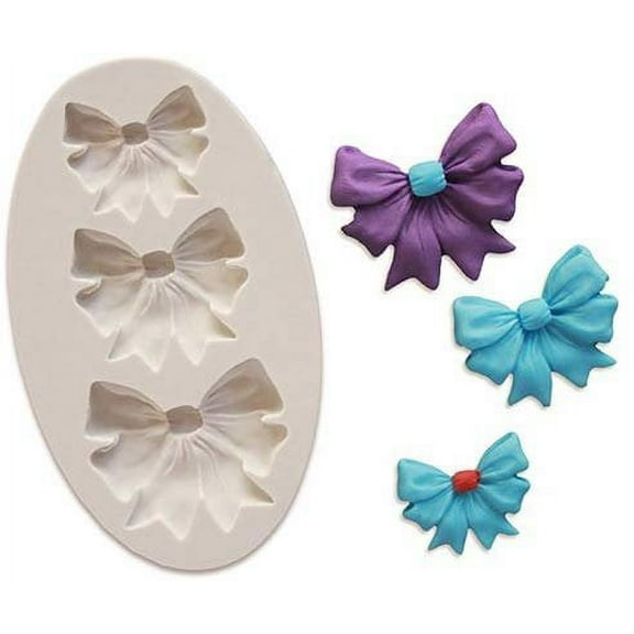 O'Creme Silicone Fondant Mold, 3 Bows