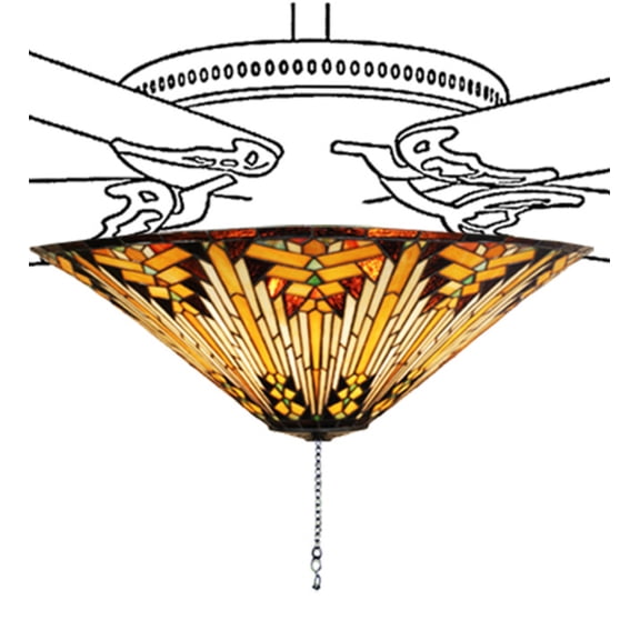 Meyda Tiffany 73124 17"W Nuevo Mission Fan Light Fixture