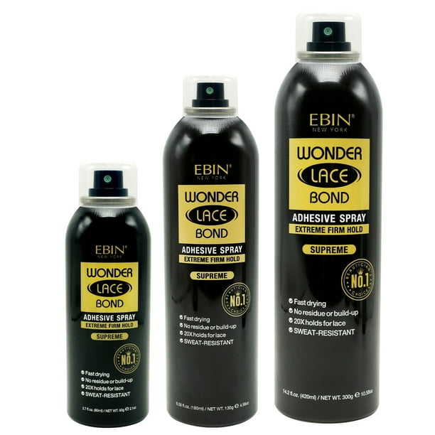 EBIN New York Wonder Lace Bond Adhesive Spray, Extreme Firm Hold