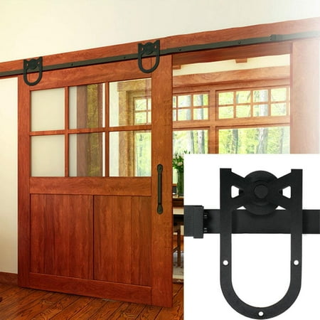 6 FT Antique Country American Dark Coffee Barn Wood Steel Sliding 6 FT Antique Country American Dark Coffee Barn Wood Steel Sliding Door Hardware CYBST - 6 FT Antique Country American Dark Coffee Barn Wood Steel Sliding