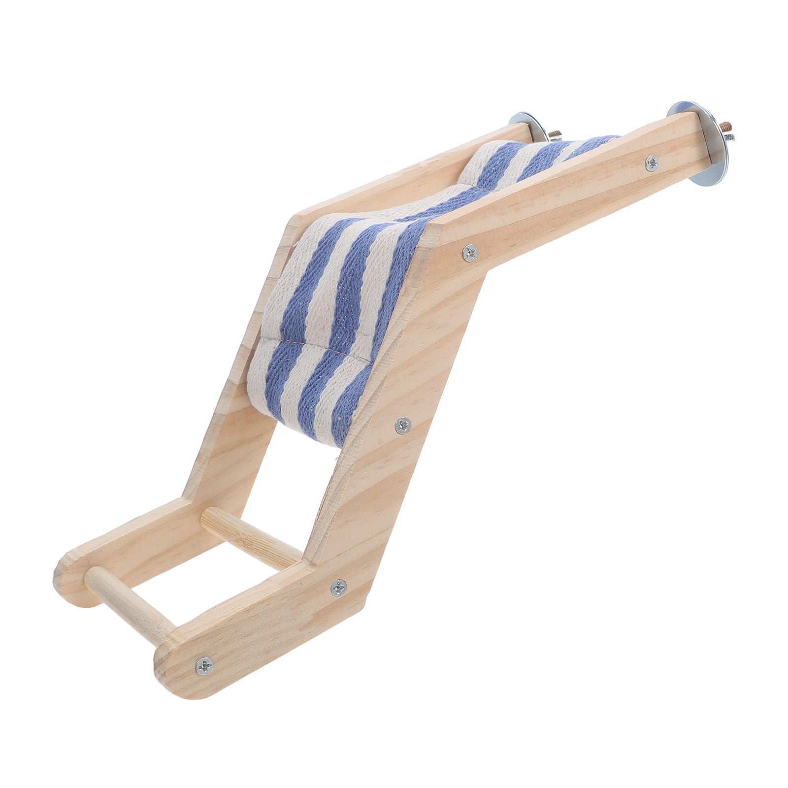Alasum Wooden Bird Cage Ladder Sky Blue Natural Material Climbing Bridge for Small Pets