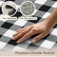 thumbnail image 6 of ODIKA Plaid Fabric Farmhouse Gingham Border Bathroom Checked Checkered Non-Slip Low Profile for Guest Room, Lounge, Apartment, 6 of 7