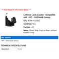 thumbnail image 2 of Left Door Lock Actuator - Compatible with 1997 - 2005 Buick Century 1998 1999 2000 2001 2002 2003 2004, 2 of 2