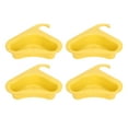 thumbnail image 3 of 4pcs Drain Basket Multifunctional Triangular Sink Strainer Basket for Soap Toothbrush Sponge FruitGolden Melon Yellow, 3 of 5