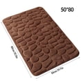 thumbnail image 4 of untoiry Embossed Bath Mat Quick-Drying Solid Color Shower Absorbent Bathroom Rug Large Kitchen Washroom Door Bathmat Kids Safety Coffee 50x80cm, 4 of 8