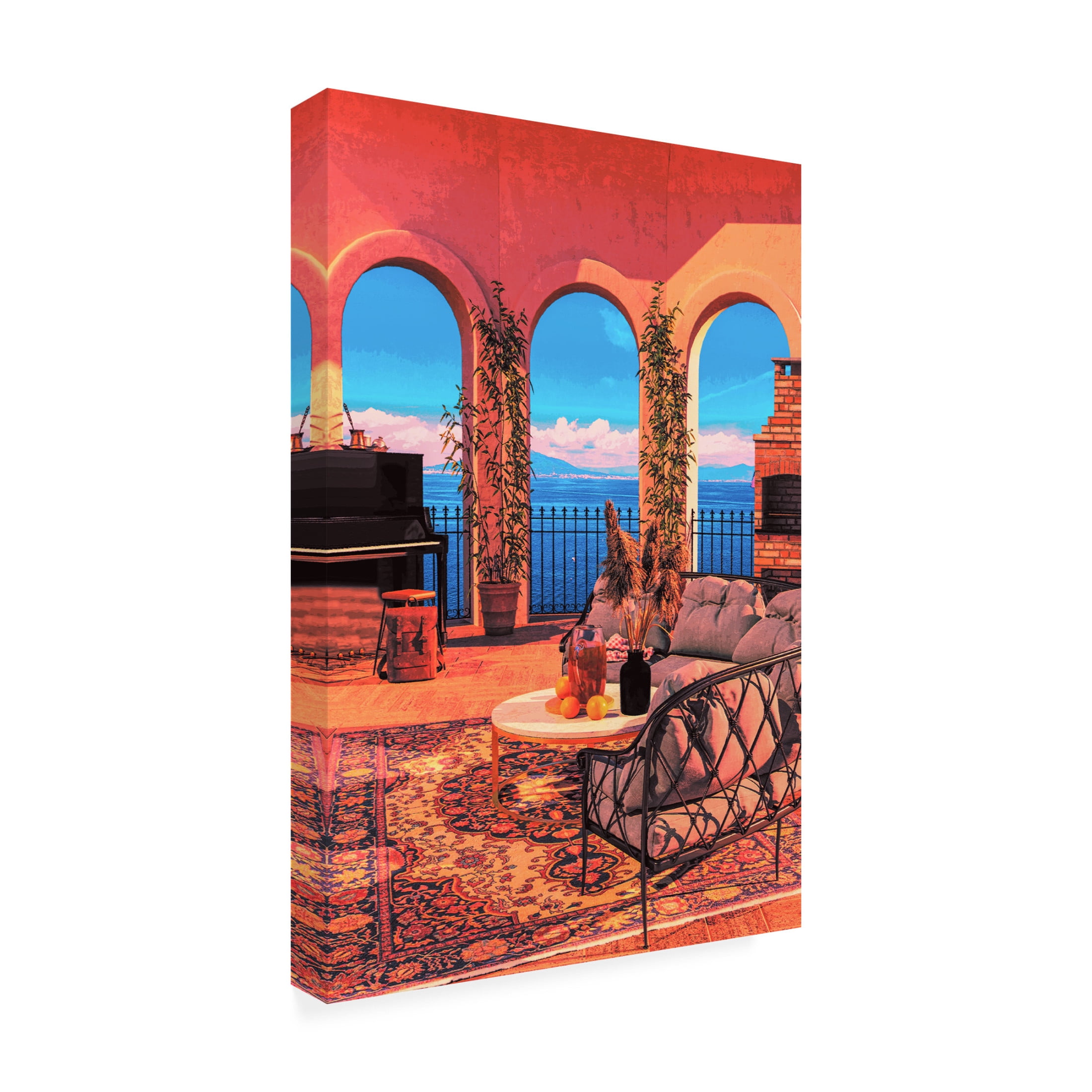 Trademark Fine Art DEKIMBE MURRAY  Piano Terrace Canvas Wall Art