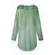 thumbnail image 4 of Camisetas para mujer SCZ Otoño Casual Manga Larga Sudadera Retro Impresión Verde Talla S, 4 of 5