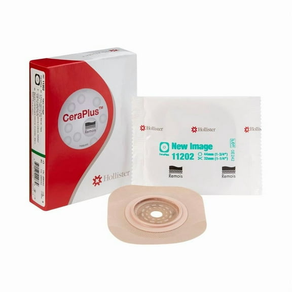 New Image CeraPlus 2-Piece Cut-to-Fit Tape Border (Extended Wear) Barrier Opening 1-1/4" Stoma Size 1-3/4" Flange Size, 5 Count