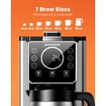 thumbnail image 3 of Programmable 5 Cup Drip Coffee Maker, Single Serve Hot & Iced Machine for K Grounds, 95oz Removable Reservoir, 6–24oz Brew Size, Strong Brew, Stainless Steel Thermal Carafe, Black, 3 of 4