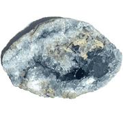 Vivid Sky Blue Celestite Mineral Geode Crystal - 5"-7"wide