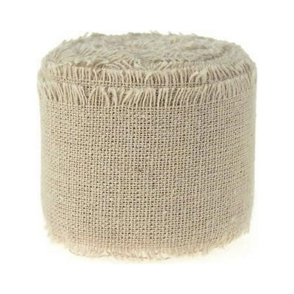 Natural Linen Ribbon Fringe Edge, 2-Inch, 5 Yards