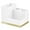 White/Soft Brass, variant on Plated Toothbrush and Toothpaste Holder, Storage Organizer Stand with 4 Compartments for Bathroom Countertop, Holders for Electric Toothbrush, Toothpaste, Hyde Collection, Clear/Brushed Chrome