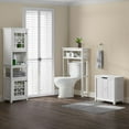 thumbnail image 7 of Derby 4-Piece Bathroom Set with Over Toilet Open Storage Shelf, Hamper, Floor Cabinet, and Hutch, 7 of 7