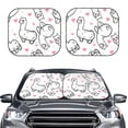 thumbnail image 2 of Balery 2 Piece Alpacas and Hearts Car Windshield Sun Shade|Foldable Front Windshield Shade for Car Front Window for Most Sedans SUV Truck-Small, 2 of 7