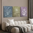 thumbnail image 2 of 3 Piece Canvas Wall Art for Rustic Farmhouse, Living Room Bedroom, Boho Botanical Plant Flower Artwork Picture Decorations, Floral Painting Print for Home Kitchen Office Decor 16x24 Inch, 2 of 5
