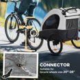 thumbnail image 6 of Aosom Bike Trailer for Kids 3 In1 Foldable Child Jogger Stroller Baby Stroller Transport Carrier with Shock Absorber System Rubber Tires Adjustable Handlebar Kid Bicycle Trailer White and Grey, 6 of 9