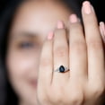 thumbnail image 4 of Rosec Jewels London Blue Topaz Pear Shaped Engagement Ring - 5X7 mm - Blue Topaz Diamond Ring - AAA Grade - with Jewelry Box, 10K White Gold, US 6.50, 4 of 8