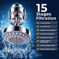thumbnail image 3 of Rain Shower Head with Shower Filter, Filtered Shower Head for Hard Water 5 Spray Showerhead, 15 Stage Water Softener Filters, Remove Chlorine and Harmful Substances, 3 of 7