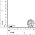 thumbnail image 6 of Gem Stone King 925 Sterling Silver Black Onyx White Created Sapphire and White Lab Grown Diamond 3 Stone Engagement Ring for Women (0.51 Cttw, Gemstone December Birthstone, Size 5), 6 of 6
