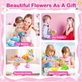 thumbnail image 2 of HXFOU DIY Unicorn Craft Kit for Girls Ages 3-12, Girls Flower Making Kit with Lighted Vase, DIY Fabric Flower Bouquet Arts and Crafts Set, Unicorn Gifts for Girls, Pink, 2 of 9