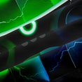 thumbnail image 5 of Homewish Neon Gaming Controller Blackout Curtains,Futuristic Cubes Curtains Pack of 2 (42x84 Each),Green Blue, 5 of 6
