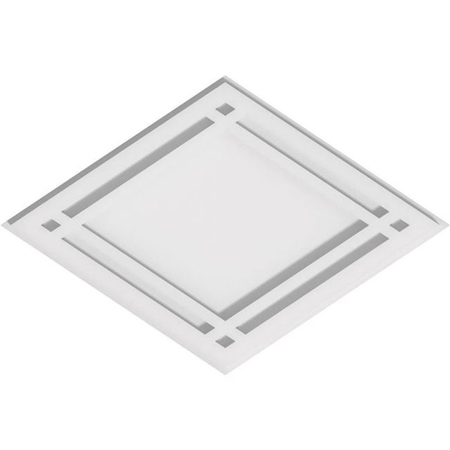 Ekena Millwork CMP18X12DD 12 x 18 in. Rectangle Diamond Architectural Grade PVC Contemporary Ceiling Medallion