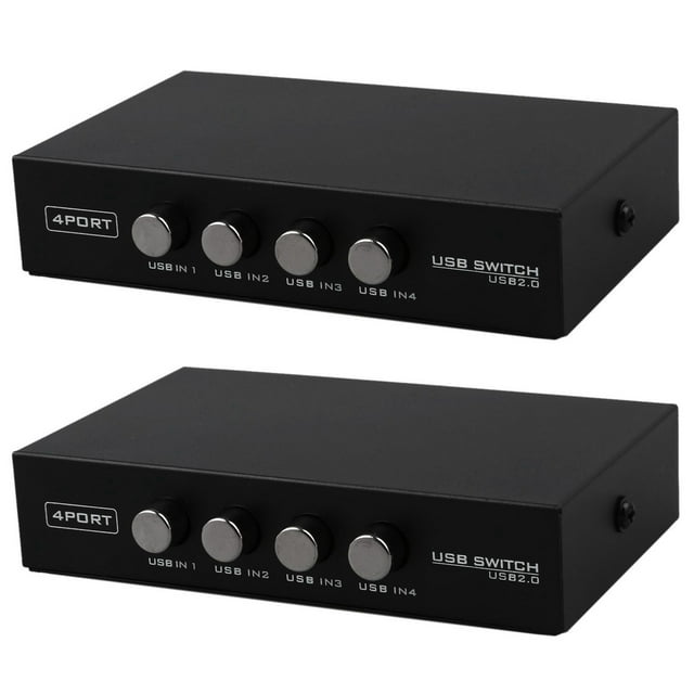 2X Newest Mini 4 Ports USB Printer Scanner Sharing Share Switch Splitter Box Hub