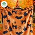 thumbnail image 2 of (2 pack) Cozy Comfort Halloween Fleece Throw Blanket, Printed Bat Decorative Blanket for Couch, 50x60 inches, 2 of 7
