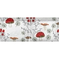 thumbnail image 3 of Mushroom Kitchen Curtains 2 Panels UV Protected Tier Curtains, Half Window Curtains Kitchen Tiers for Guest Room Bathroom Sink Laundry Room Basement,36 x 27 Inch, 3 of 7