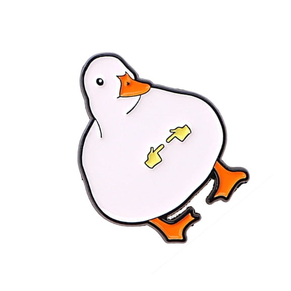 Duck Shaped Lapel Pin Elegant Brooch for Women Themed Breastpin Ornament