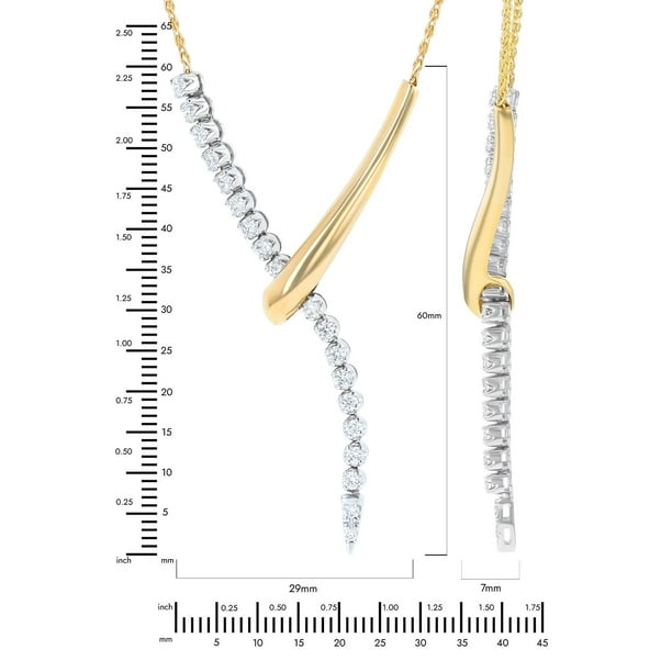 1.00 CT. T.W. Diamond Pendant Necklace in 14K Two-Tone Gold