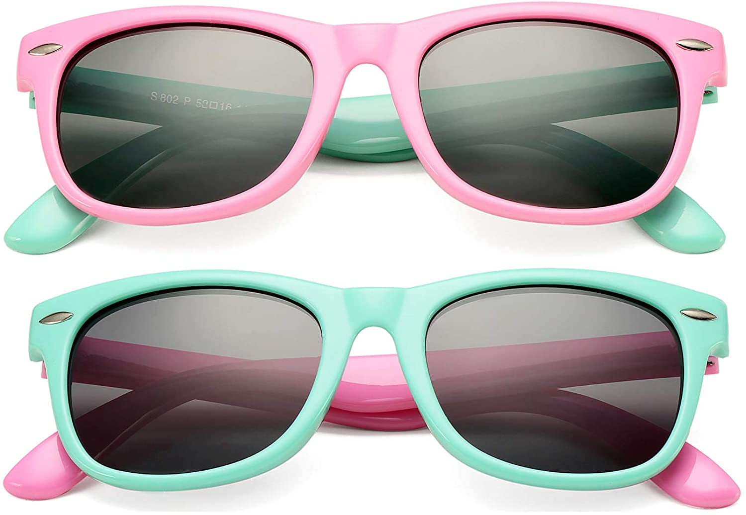 Kids Polarized Sunglasses for Boys Girls TPEE Rubber Flexible Frame Shades Age 3-12 