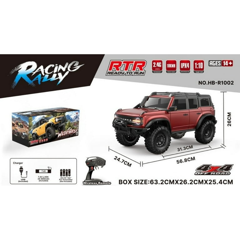 1/10 HB R1001 4wd Rc Climbing Car RTR - Walmart.com