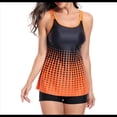 thumbnail image 2 of Traje de Baño de Dos Piezas para Mujer, con Control de Abdomen, Holgado, Talla M, Color Naranja, 2 of 9