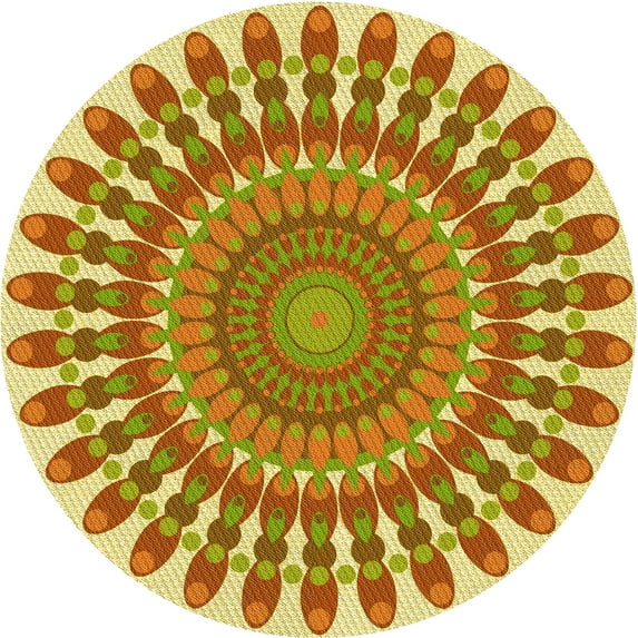 Ahgly Company Machine Washable Indoor Square Transitional Chrome Gold Yellow Area Rugs, 3' Square