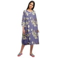 thumbnail image 2 of Moomaya Printed WoMen's Round Neck Nursing Sleepwear Cotton Nightdress, 2 of 6