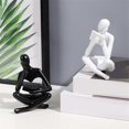thumbnail image 5 of Black Thinkers Resin Statue Reading Ornament,B, 5 of 5