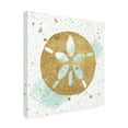 thumbnail image 2 of Wild Apple Portfolio 'Silver Sea Life Aqua Sanddollar' Canvas Art, 2 of 3