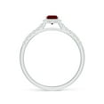thumbnail image 2 of ANGARA Natural Pear-Shaped Ruby Halo Engagement Ring in 14K White Gold for Women (Size-6x4mm) | July Birthstone Jewelry for Her, 2 of 9