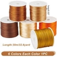 thumbnail image 2 of 6 Rolls 1mm Nylon String for Bracelets 32.8 Yards(30m) 6 Colors Chinese Knotting Cord Satin Rattail Cord Beading Thread String for Necklace Jewelry Macrame Trim Making, 2 of 7