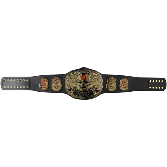 Official WWE Authentic Stone Cold Smoking Skull Championship Replica Title Belt (5mm) Black