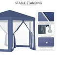 thumbnail image 4 of Outsunny 13' x 11' Garden Party Tent Hexagon Patio Canopy w/ Netting Blue, 4 of 9