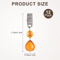 thumbnail image 3 of Uxcell 12-Pack Pesos para Manteles, Pesos de Cubierta de Mesa de Cristal con Clips Metálicos para Decoración/Picnic, Sujetadores de Manteles de Prismas [Naranja], 3 of 6