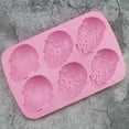 thumbnail image 3 of CoreLiving Silicone Egg Mold 6-Cavity Easter Egg Shaped Baking Pan for Chocolate Candy Jello Baking Decorating Supplies, Food Grade Silicone Non-Stick Mold for Oven Wax Melt Soap Butter, 3 of 6