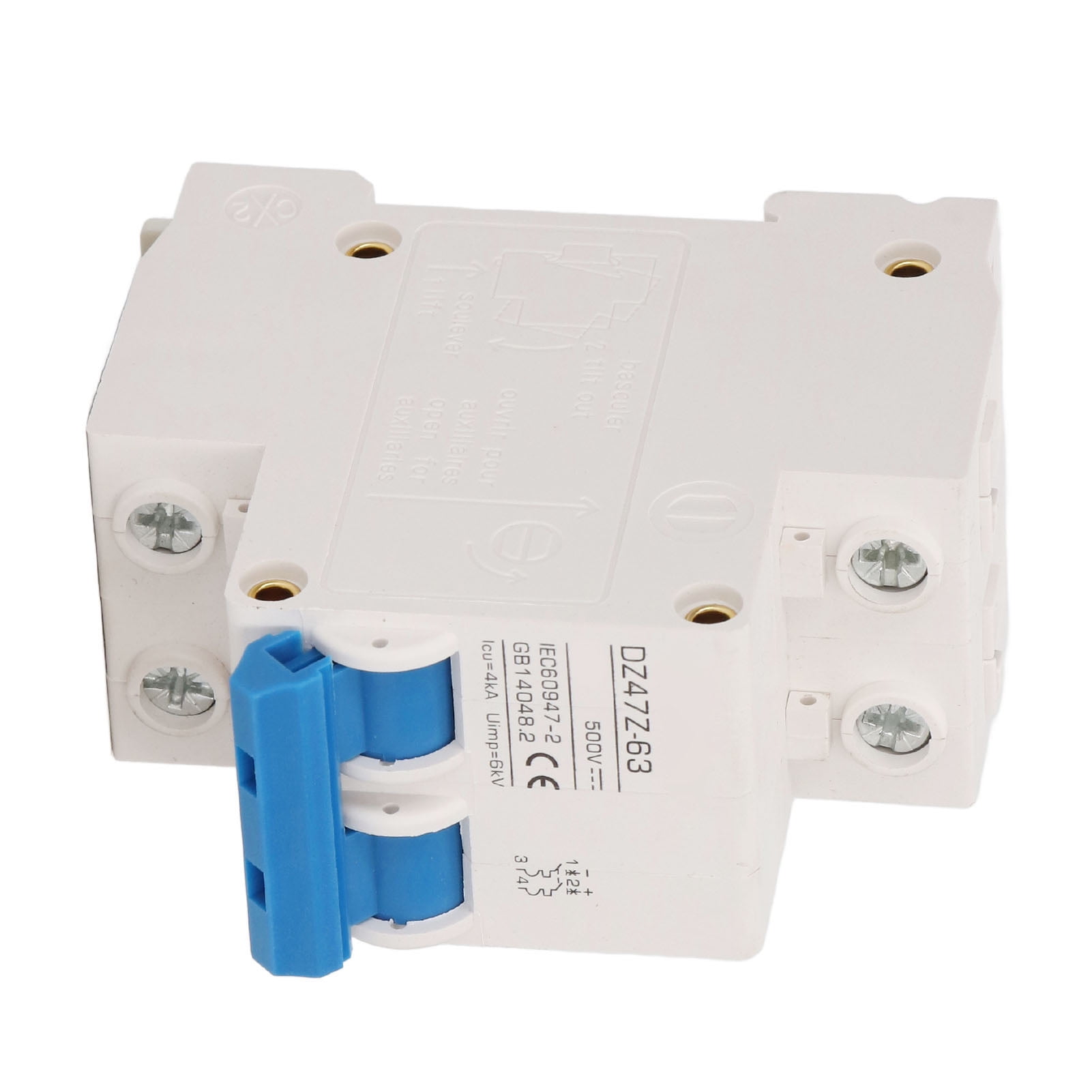 2P Mini DC Circuit Breaker, DC500V Fast Tripping Modular Structure
