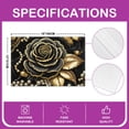 thumbnail image 3 of Manfei Black Gold Rose Placemats Set of 4 for Women, Golden Leaves Table Mats for Dining Table Set of 4, Princess Pearl Table Place Mats for in Door Dining, Luxurious Dining Room Decor, 3 of 4