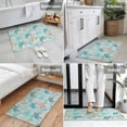 thumbnail image 6 of Teal Sea Turtle Starfish Indoor Door Mat 20x31.5 Inch Summer Beach Coral Shell Blue Front Door Mat Non Slip Washable Entryway Rug Low Profile Dirt Trapper Doormat for Bathroom Kitchen Bedroom, 6 of 9