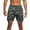Gray, variant on WREESH Men's Beach Shorts Camouflage Shorts Casual Printing Casual Drawstring Pockets Elastic Sports Shorts Green